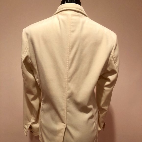 TETE HOMME JAPANESE BRAND CREAM SARTORIAL BLAZER DINNER JACKET 40 US 50 EU - Picture 3 of 8